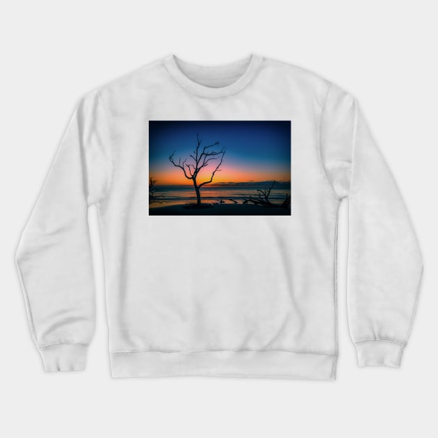 Driftwood Beach Jekyll Island Georgia Crewneck Sweatshirt by Gestalt Imagery
